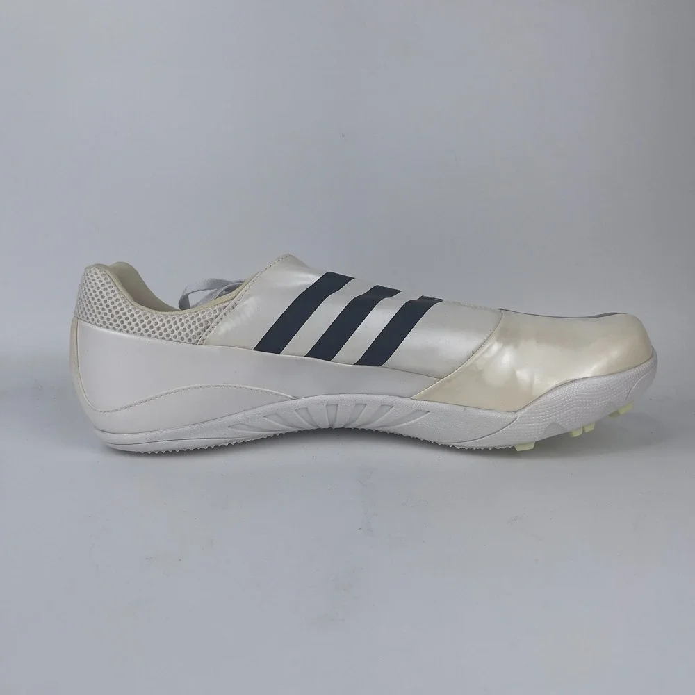 Adidas LJ Track and Field Shoes Men's 14.5 Beige White Zip Up 915399 with Spikes